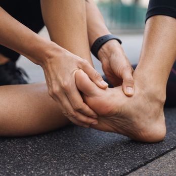 Detailed fascial work on the foot — addressing the end of the posterior chain
